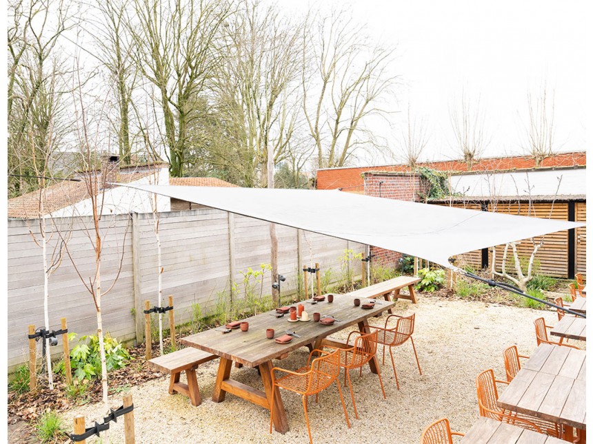 Toile d'ombrage - carré - 3 x 3 m desert sand