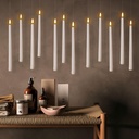 Lot de 12 bougies coniques LED à piles