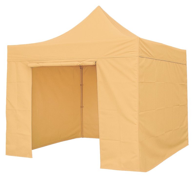 Tente pliante aluminium effet bois 3 x 3 m