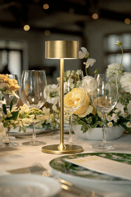Lampe de table Or sur batterie - Set de 3