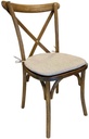 SILLA CAMPESTRE CON RESPALDO CRUZADO - PREMIUM - EFECTO MADERA ENVEJECIDA