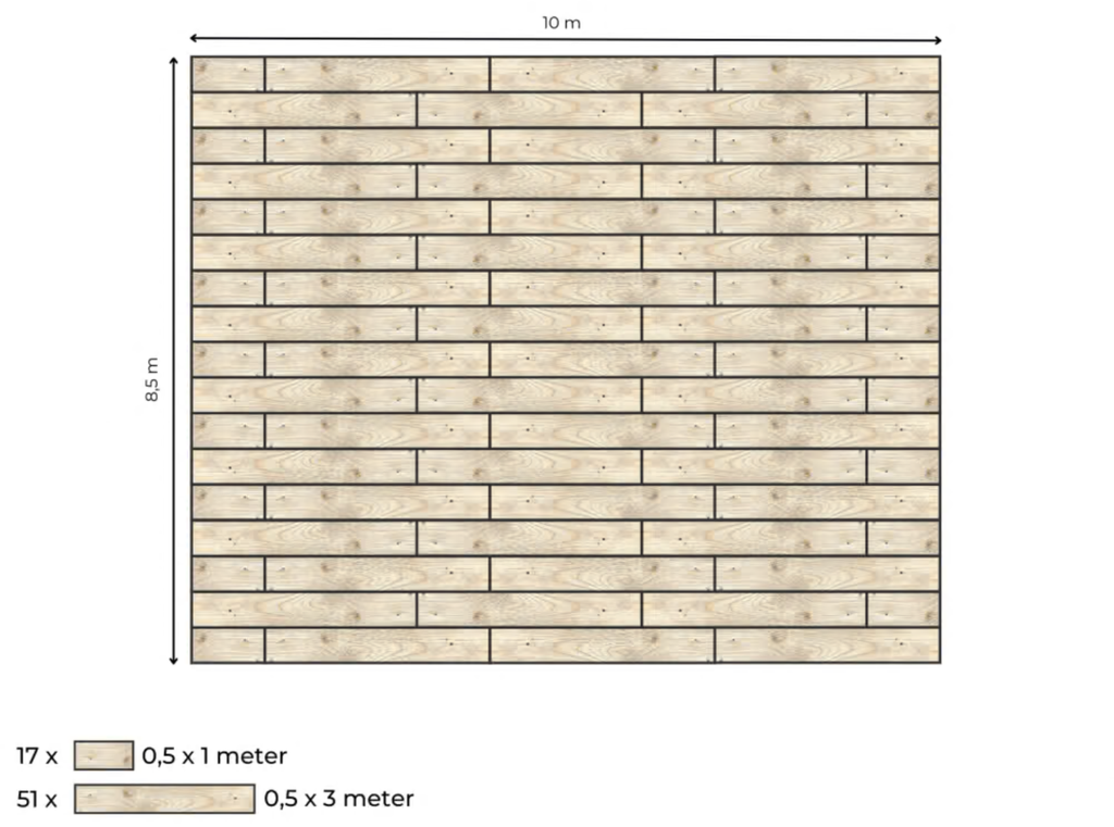 Pavimento Completo 8,5 x 10 m