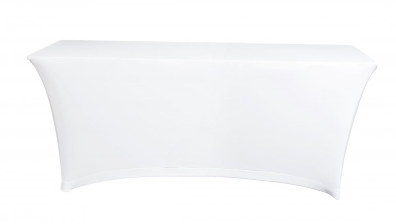 MANTEL / FUNDA ELÁSTICA para mesa buffet 200 x 90 cm blanca