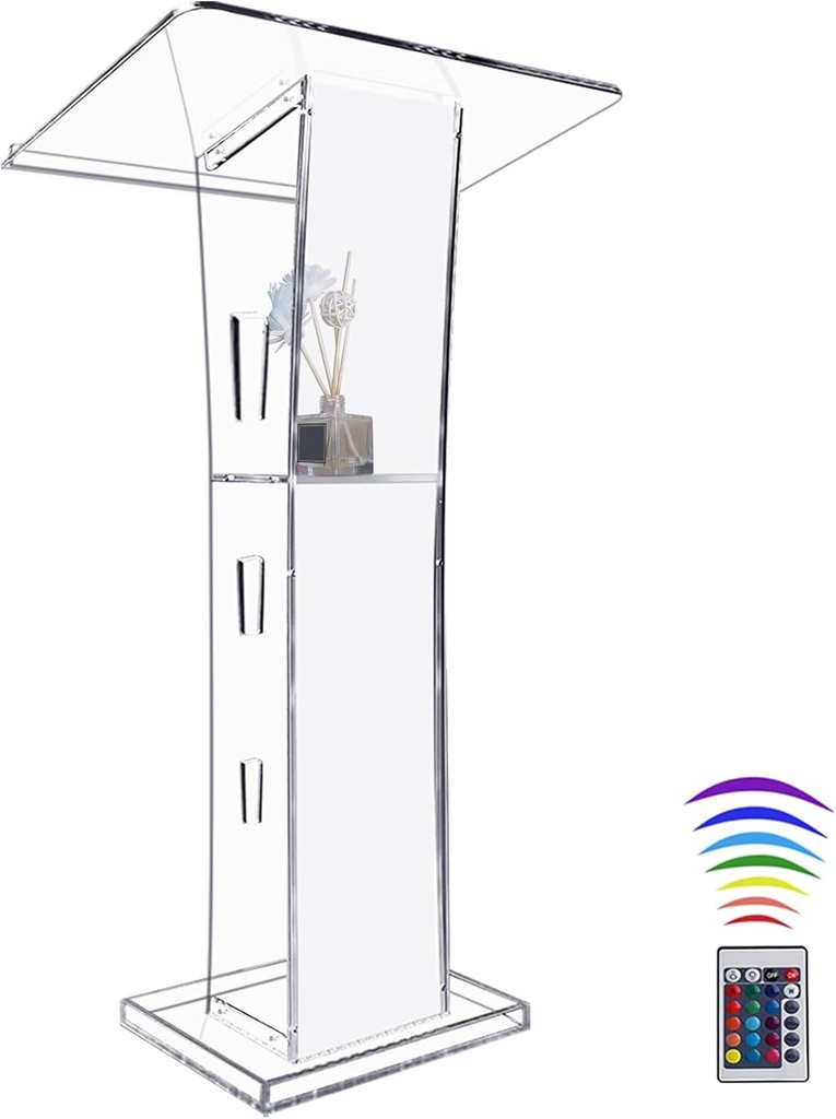 Leggio in acrilico trasparente con luce LED