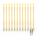 Set of 12 battery‑powered LED taper candles
