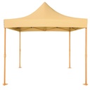Foldable aluminum gazebo with wood-effect finish 3 × 3 m