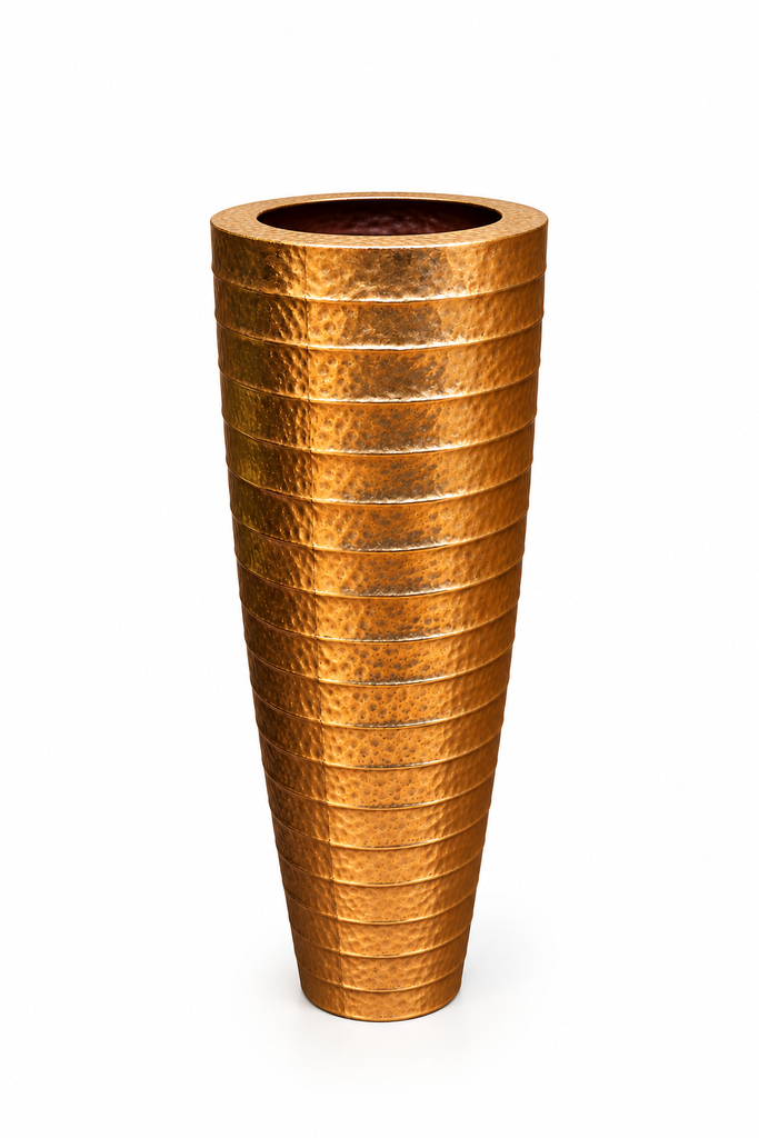 Goldene Metallvase 1m