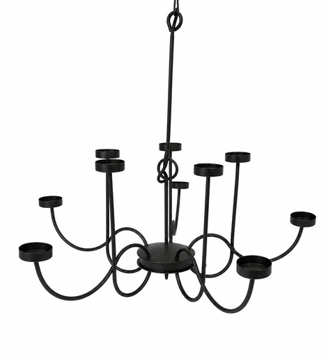 Lustre noir pour bougies